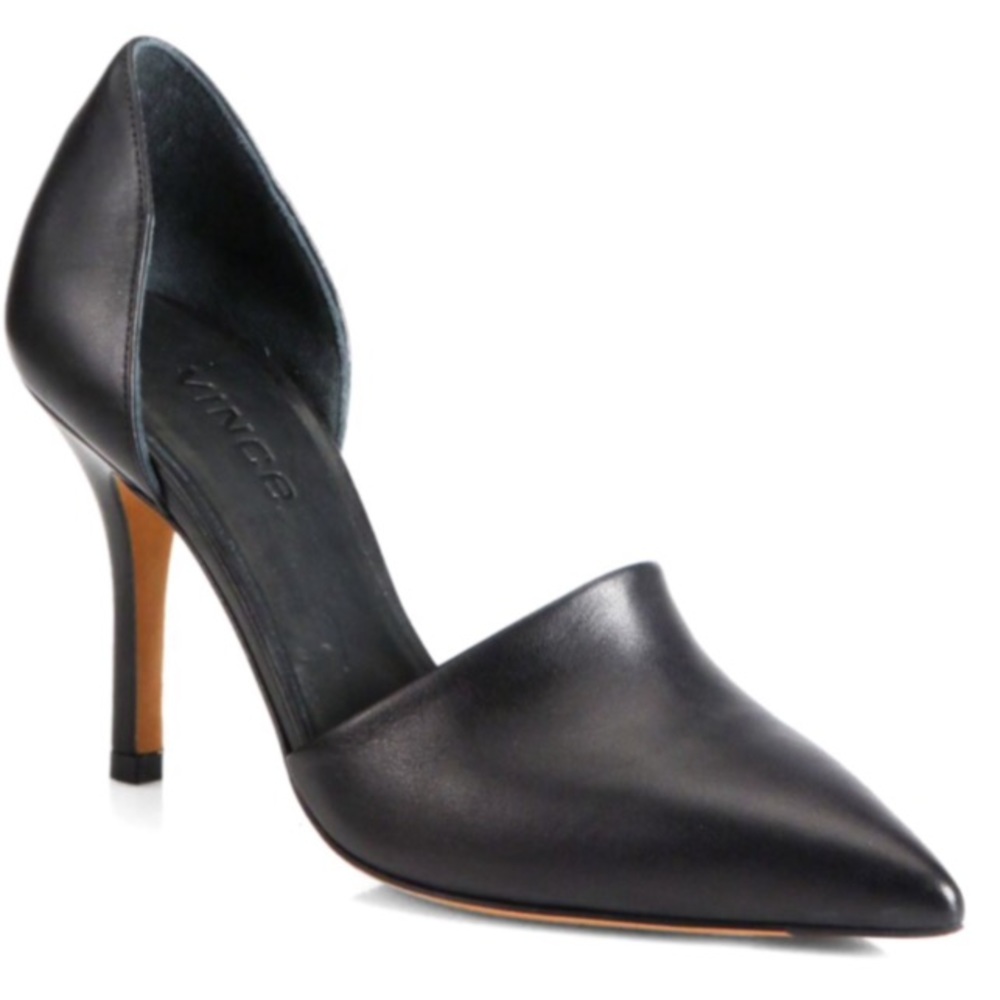 VINCE Claire Choked Up Leather D'Orsay Pumps 10.5